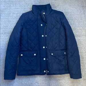 Navy  J. Crew puffer jacket